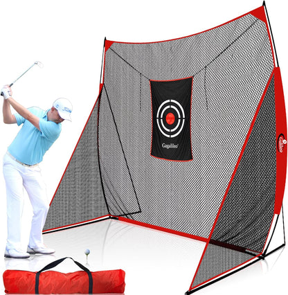 Gagalielo Golf Hitting Net with Target：Professional Heavy Duty Practice Net for Driver Swing Training Backyard Garage