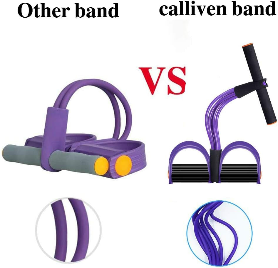 Multifunction 6-Tube Elastic Yoga Pedal Puller Resistance Band, Natural Latex Tension Rope Fitness, AB Workout Equipment for Abdomen Waist Arm Leg Stretching Slimming Training