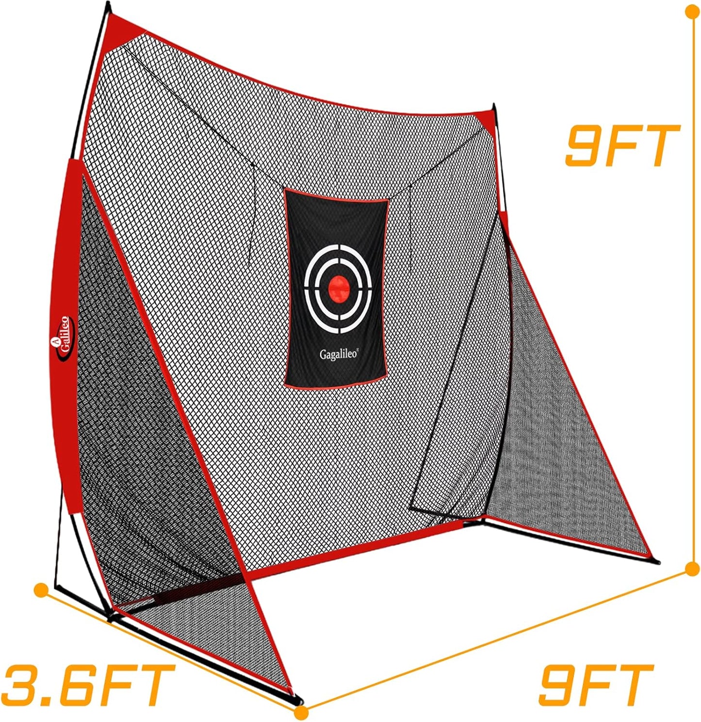 Gagalielo Golf Hitting Net with Target：Professional Heavy Duty Practice Net for Driver Swing Training Backyard Garage